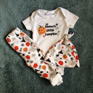 Chick Pea Pumpkin Costume Set - White and Orange